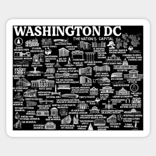 Washington DC Map Sticker